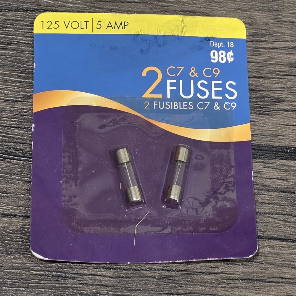 Fuses for C7 & C9 Christmas Light Strings 5 Amp 120 Volt Holiday Time‎